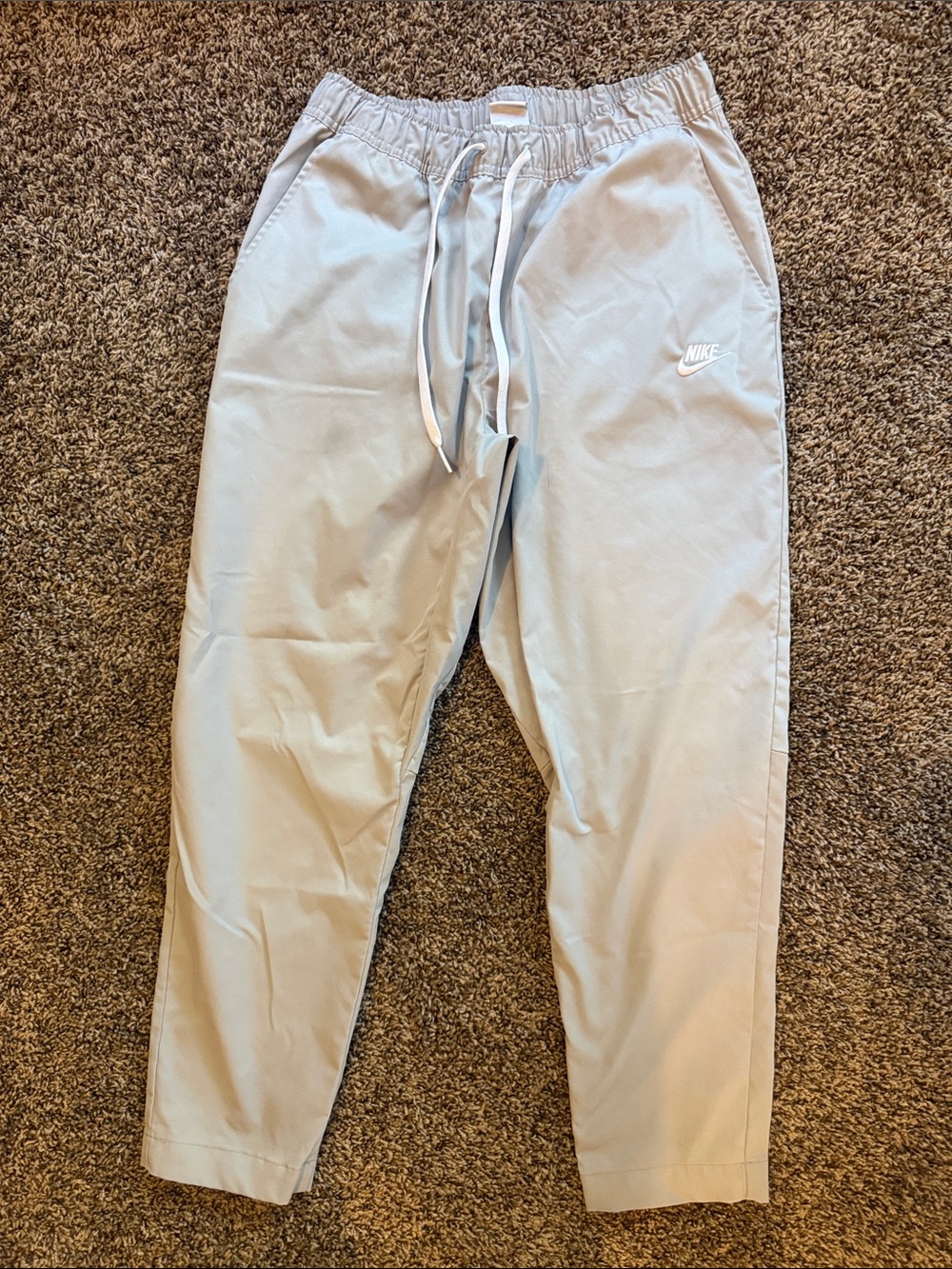 Nike Light Gray Chino-Style Tapered Pants